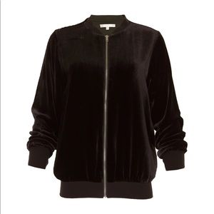 Gold Hawk Black Velvet Bomber size Small